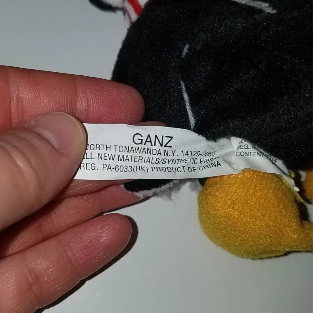 VTG GANZ 1995 Wee Bear Village White Teddy Bear Plush Penguin Costume Small 5